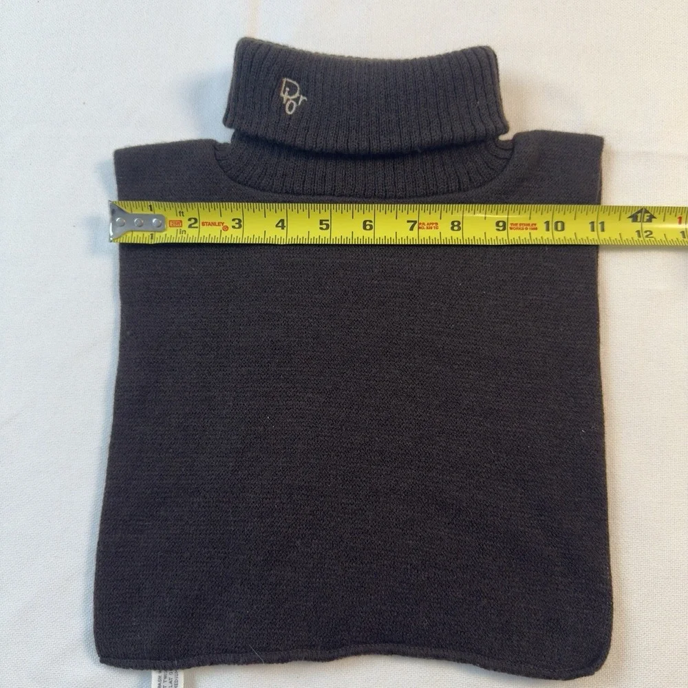 Dior‎ Black Turtleneck Dickie Sweater Neck Warmer 100% Acrylic Vintage
